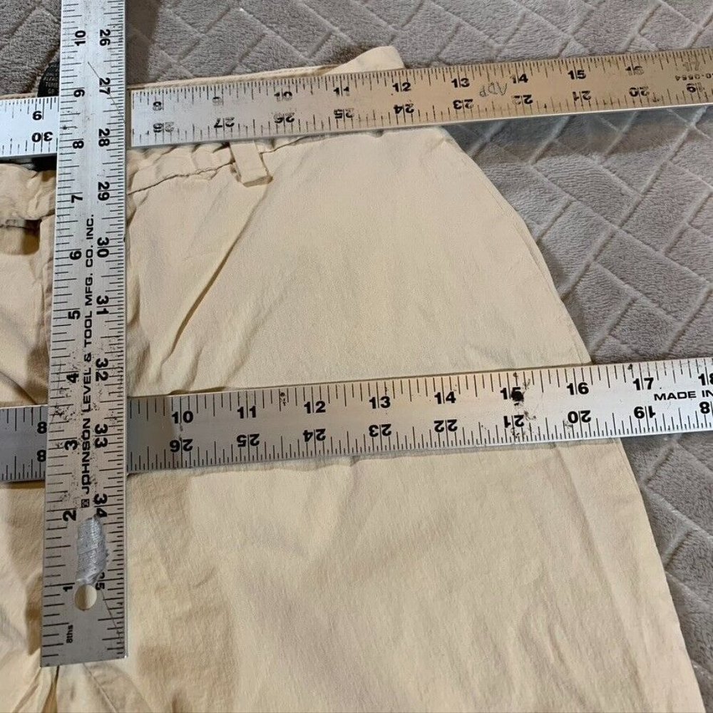 Banana Republic Womens 0 Dress Pants Beige Straight Crop Low Rise Lined Stretch - Picture 6 of 11
